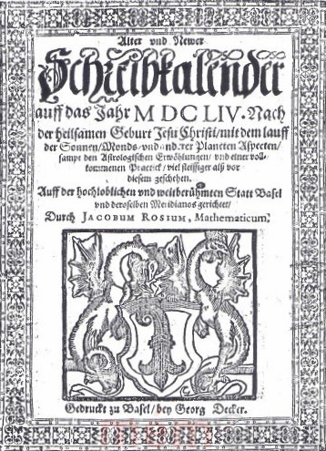 Schreibkalender 1655
